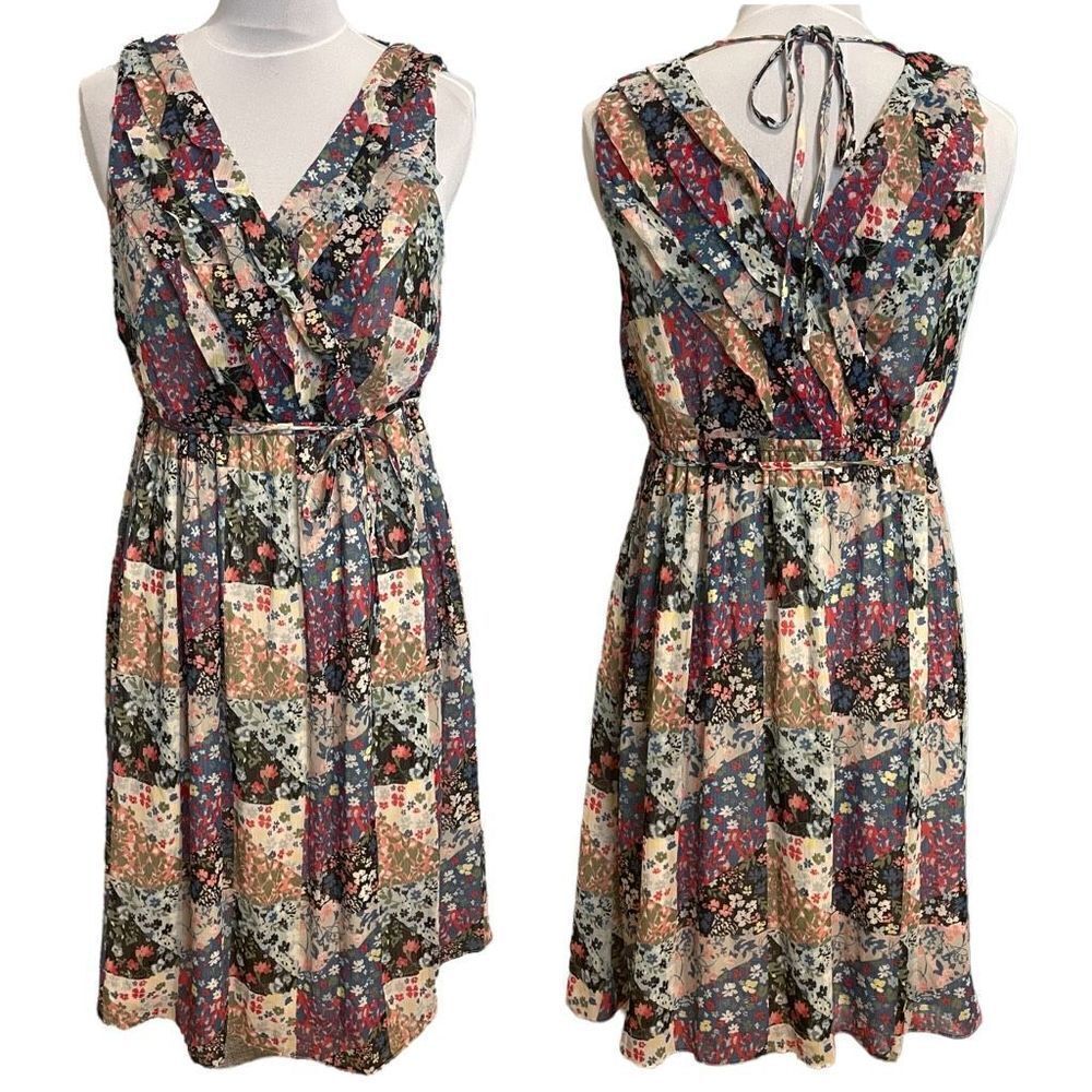 Jessica Simpson Floral Patchwork Maternity Dress Spring Summer Small